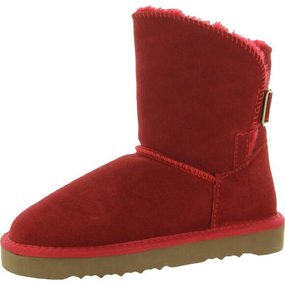 Style & Co. Womens Teenyy Red Suede Pull On Cold Weather Ankle Boots Shoes 5 M - Picture 2 of 3